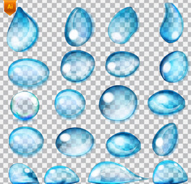蓝色水滴水球