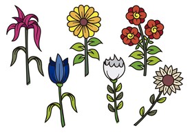 卡通花
