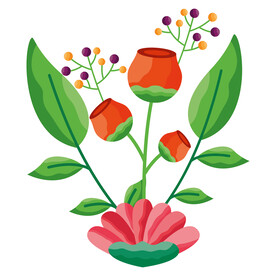 卡通花