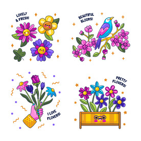 卡通花
