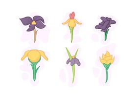 卡通花