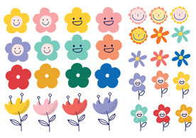 卡通花