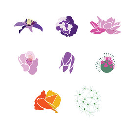 卡通花