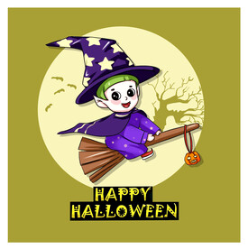 万圣节可爱卡通小魔仙