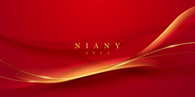 豪华抽象金色线条红色矢量背景