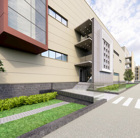 室外楼梯间园林效果图