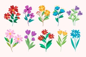卡通花