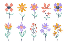 卡通花