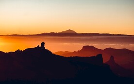 山顶夕阳