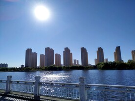 河面的太阳