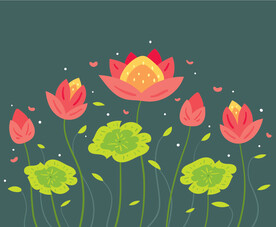 卡通花