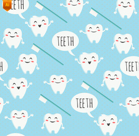 可爱牙齿背景图案