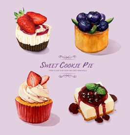 手绘西点