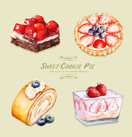 手绘西点