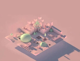 C4D模型卡通几何体场景