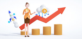 商务c4d金融人物白色场景