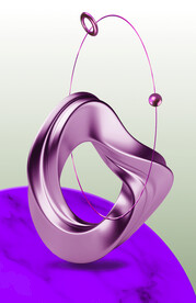 轻奢球紫色几何艺术挂画装饰画