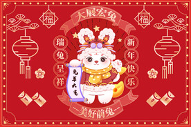 兔年新年贺岁