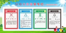 垃圾分类指南展板海报