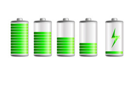 矢量绿色环保电池