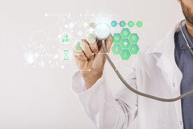 医生听诊器科技背景