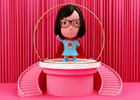 C4D模型 舞台女超人