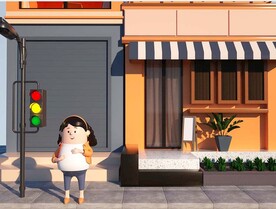 C4D模型 女孩店铺