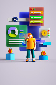 C4D模型小男孩