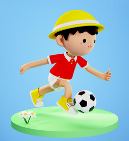 C4D模型 小孩
