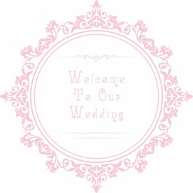 粉色婚礼边框 婚礼logo