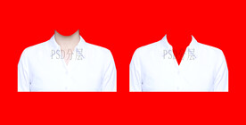 女款白衬衫证件照衣服素材psd