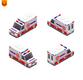 卡通救护车