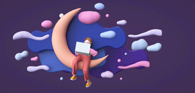C4D模型 熬夜玩电脑