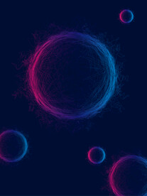 蓝色科技球形背景