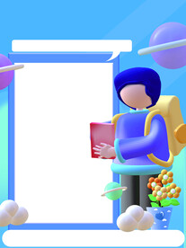 蓝色科技3D人物背景