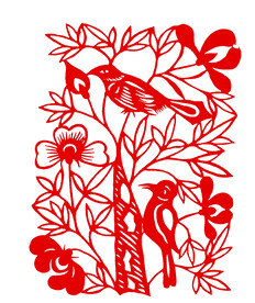 小鸟 窗花 花纹