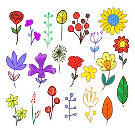 卡通花