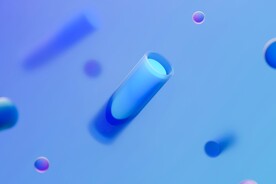 蓝色C4D抽象壁纸