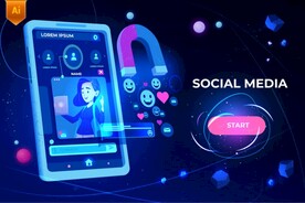 信息科技互联网插画