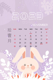 兔年日历图片