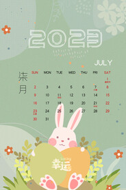 兔年日历图片