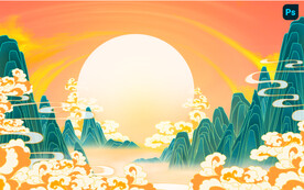 中国风国潮海报背景