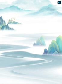 中国风素材水墨背景