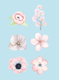 水彩花