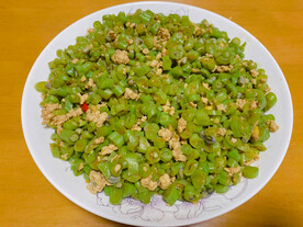 肉沫炒豆角