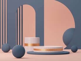 C4D立体商品促销展台