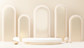 高级C4D电商展台背景