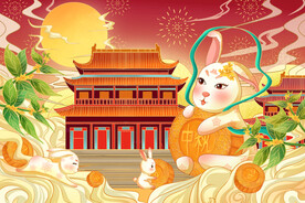 玉兔海报插画