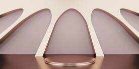 金色高档C4D电商展台