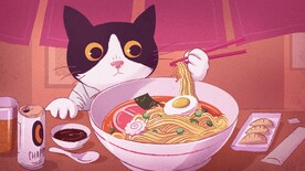 偷吃的小猫咪
